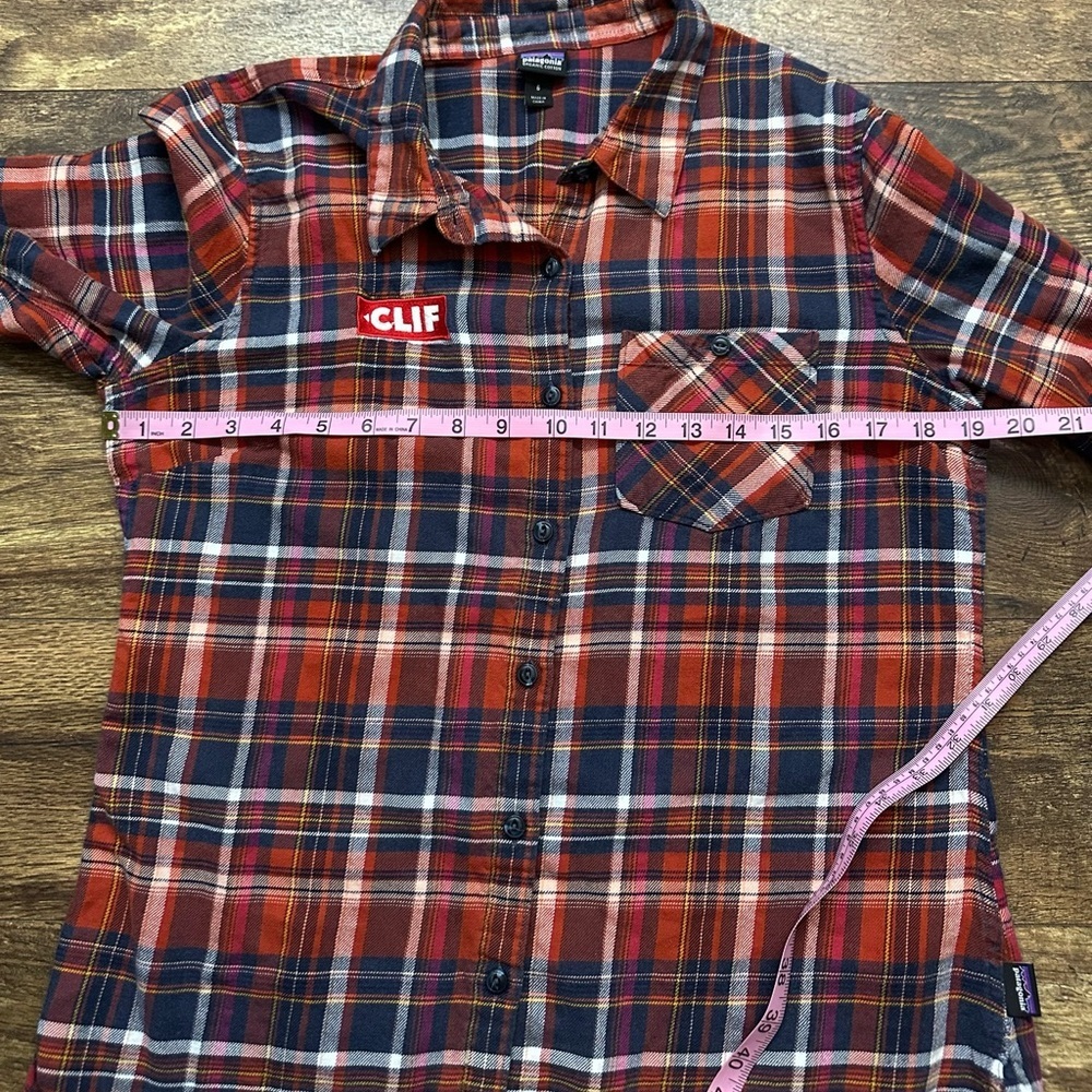 Patagonia Multicolor Plaid Women's Button-Down Shirt / patchwork Clif company - Picture 7 of 9